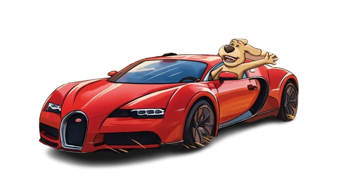 Ben the Dog in Car
